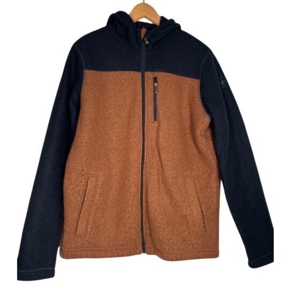 Smartwool Hudson Trail Fleece Wool Blend Jacket‎ Full Zip Hoodie - Medium
